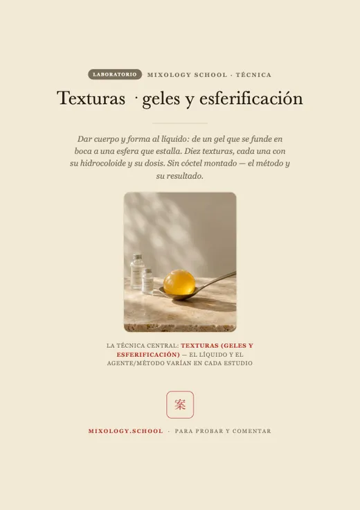 Textures, gels & spherification